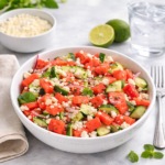 Watermelon Cucumber Feta Salad