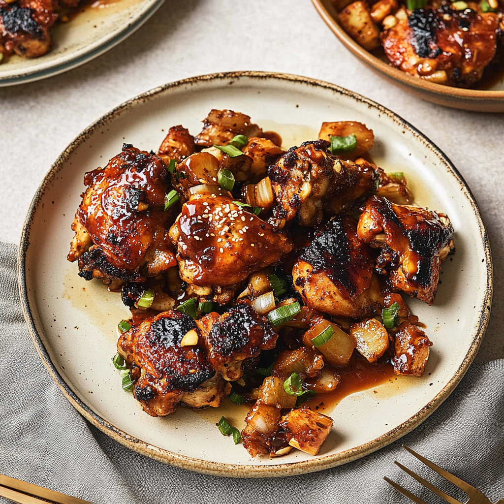 Sheet Pan Gochujang Chicken Thighs with Crispy Cauliflower and Shallots