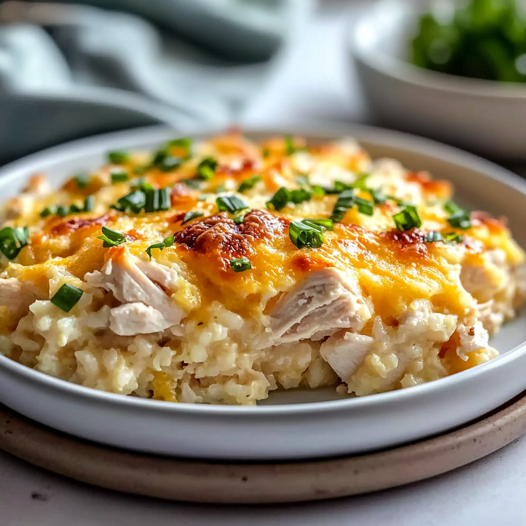 Healthy Chicken Cauliflower Rice Casserole