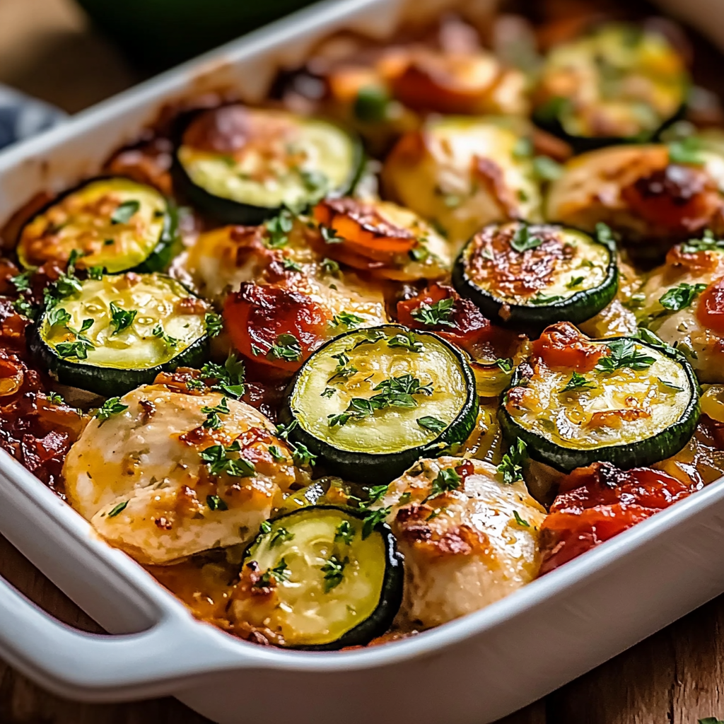 Mediterranean Chicken Zucchini Bake – Easy, Flavorful & Healthy