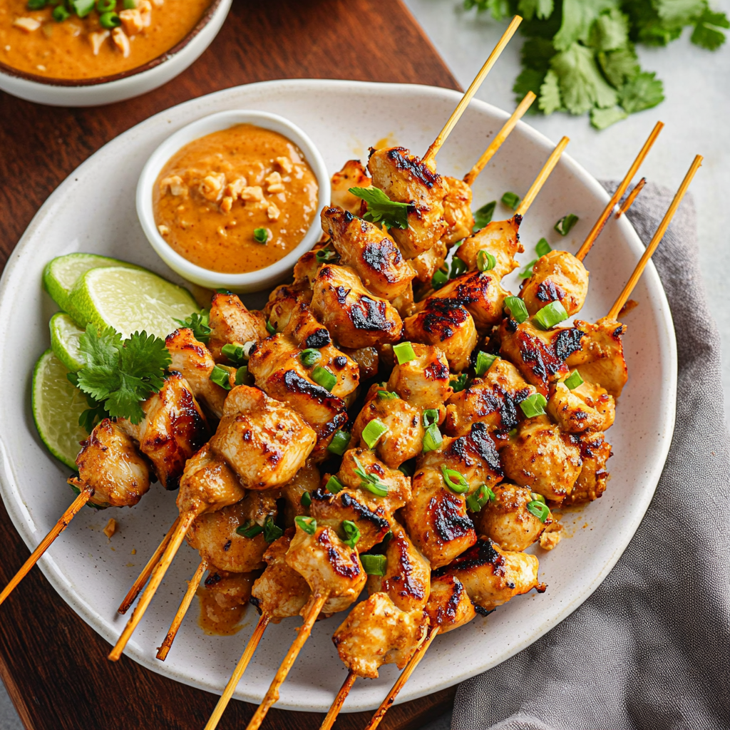 Chicken Satay with Peanut Sauce – A Flavorful, Easy Weeknight Feast